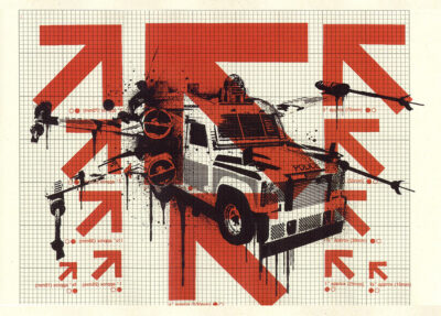 X-wagon mini print (red)