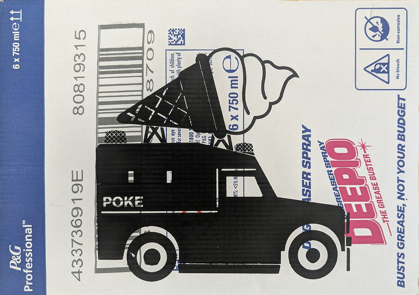 Poke Wagon on cardboard